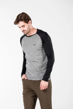 Woolona Brant Siyah Uzun Kollu %100 Yün Termal İçlik