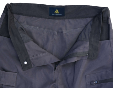 Delta Plus M5PA3 Gri-Siyah Bol Kesim Cordura Takviyeli Çok Cepli İş Pantolonu EN14404 EN ISO 13688