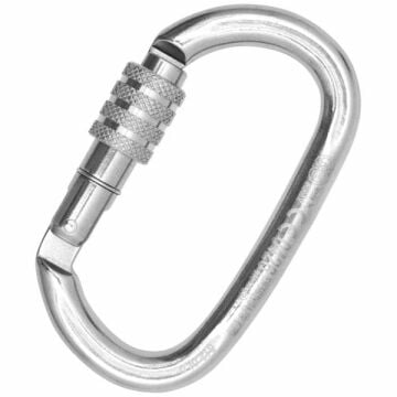 Kong Ovalone Inox Vidalı Screw Sleeve Kilitli Parlak AISI 316 Paslanmaz Çelik Oval Karabina EN 362/M 27KN 512LD0PP5KK