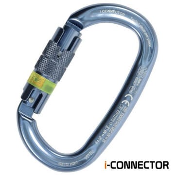 Kong i-Ovalone Alu Twist Lock NFC Titanyum Twist Lock Otomatik 2 Kilitli 26KN Alüminyum Oval Karabina EN 362/B EN 12275/B UIAA 712LG1FFFKK