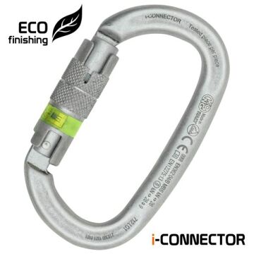 Kong i-Ovalone Alu Twist Lock NFC ECO Twist Lock Otomatik 2 Kilitli 26KN Alüminyum Oval Karabina EN 362/B EN 12275/B UIAA 712LG1LLLKK