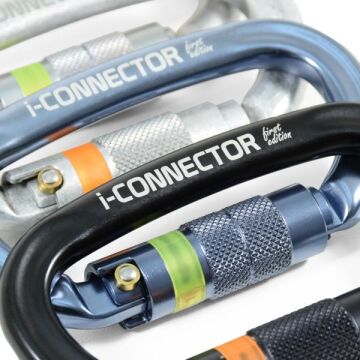 Kong i-Ovalone Alu Twist Lock NFC ECO Twist Lock Otomatik 2 Kilitli 26KN Siyah Oval Karabina EN 362/B EN 12275/B UIAA 712LG1LLLKK