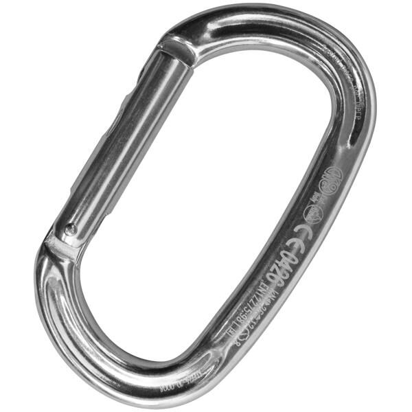 Kong Ovalone Straight Gate Parlak Düz Kapılı 26KN Alüminyum Oval Karabina EN 12275/B UIAA 712L00PP0KK