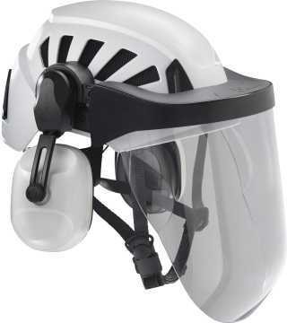 Skylotec Contour Xi Mehrzweck Visiercarrier Dahil Inceptor Grx Uyumlu Çene Korumalı EN 166 2001 Polikarbonat Yüz Siperi Seti