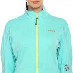 Gore-Tex Bayan Açık Mavi Uzun Kollu Windstopper Ipod Cepli ProDryFit Outdoor, Koşu, Fitness Tişört