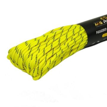Ropes Polyester Paracord İp 4 mm Neon Sarı Desen 30 Metre