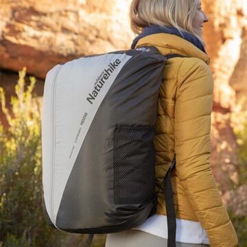 Naturehike HD250 Zarf Tarzı Yastıklı Çift Kişilik Pamuklu Uyku Tulumu Mavi (Sırt Çantalı)