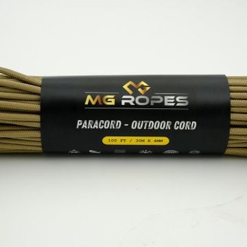 Ropes Polyester Paracord İp 4 mm Bej 30 Metre