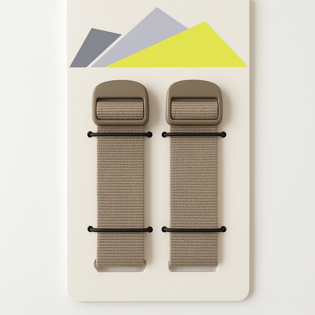 Bushlove Straps 1,5metre Çiftli Sıkıştırma Perlonu Çanta Çadır Mat Uyku Tulumu Bağlayıcı Perlon