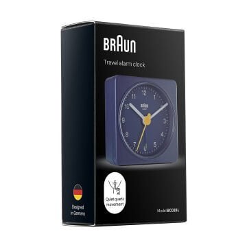 BRAUN BC02BL MAVİ KLASİK SEYAHAT ANALAOG ALARMLI MASA SAATİ