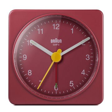 BRAUN BC02R KIRMIZI KLASİK SEYAHAT ANALAOG ALARMLI MASA SAATİ