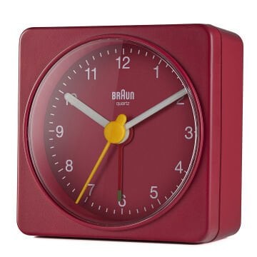 BRAUN BC02R KIRMIZI KLASİK SEYAHAT ANALAOG ALARMLI MASA SAATİ
