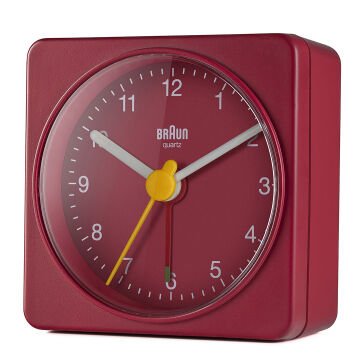 BRAUN BC02R KIRMIZI KLASİK SEYAHAT ANALAOG ALARMLI MASA SAATİ