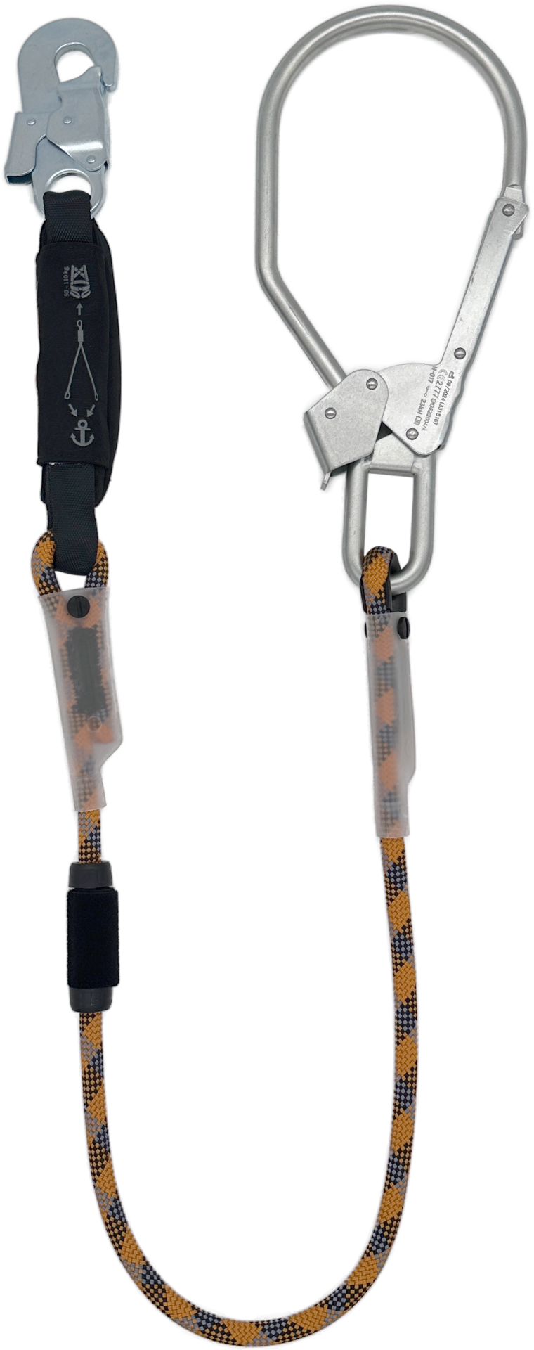 Skylotec Skysafe Eco R Siyah Fs 92 Ve Fs 51 St Karabinalı EN 355 Şok Emicili Tek Kollu Lanyard