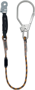 Skylotec Skysafe Eco R Siyah Fs 92 Ve Fs 51 St Karabinalı EN 355 Şok Emicili Tek Kollu Lanyard