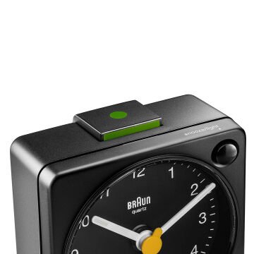 BRAUN BC02XB SİYAH KLASİK SEYAHAT ANALAOG ALARMLI MASA SAATİ
