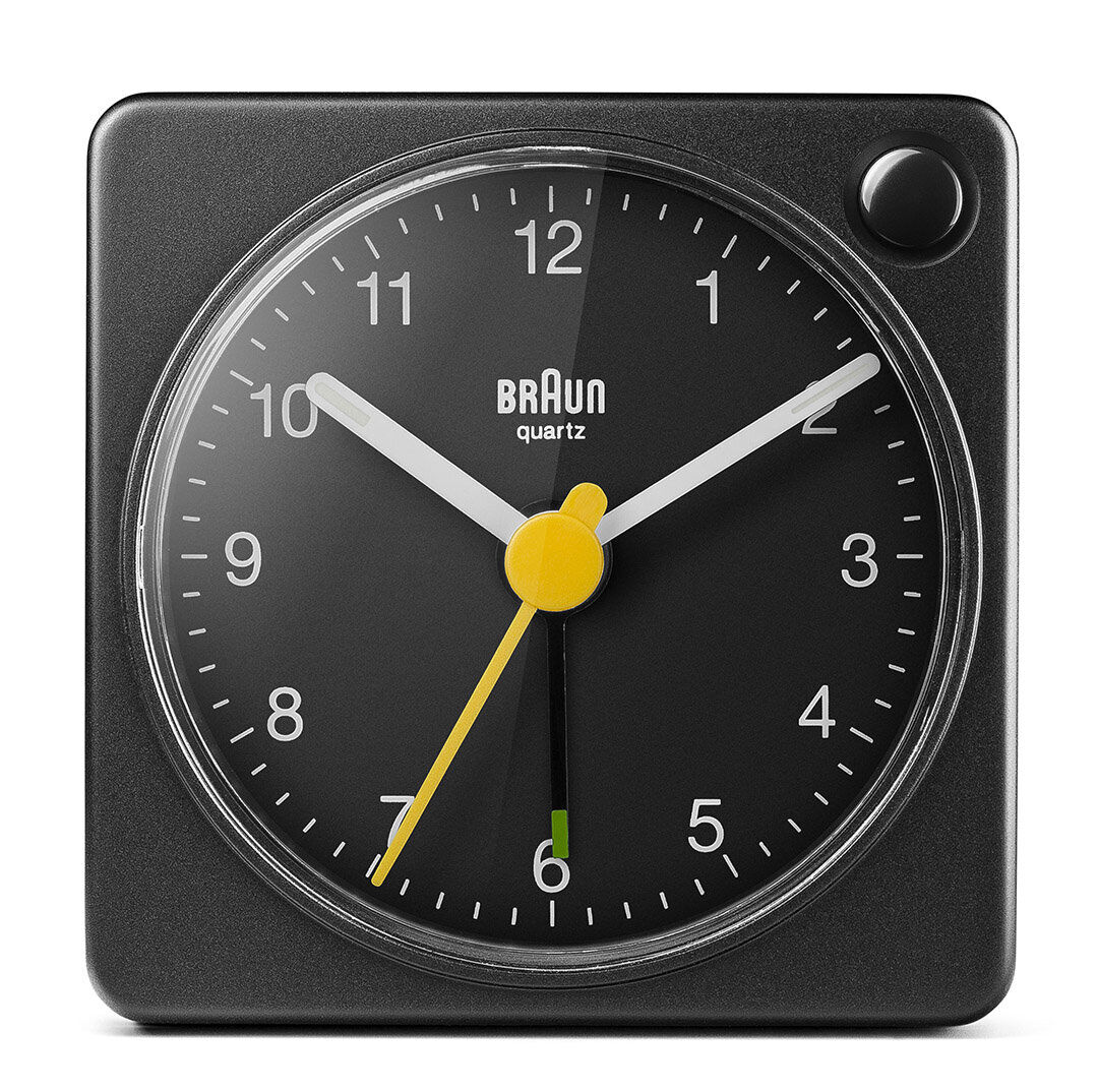 BRAUN BC02XB SİYAH KLASİK SEYAHAT ANALAOG ALARMLI MASA SAATİ