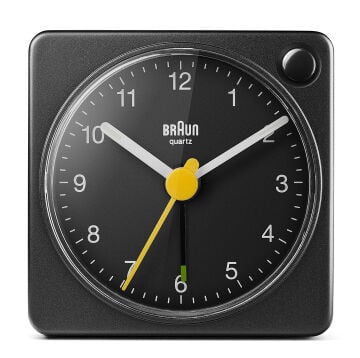 BRAUN BC02XB SİYAH KLASİK SEYAHAT ANALAOG ALARMLI MASA SAATİ