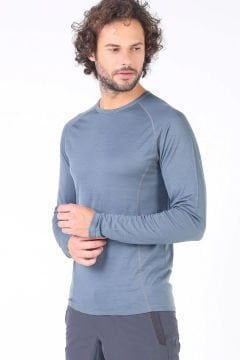 Woolona Eris Gri Uzun Kollu %100 Yün Termal İçlik