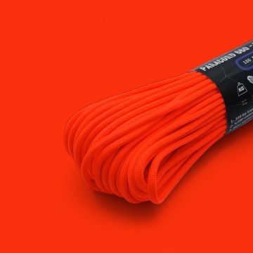 Ropes Polyester Paracord İp 4 mm Neon Turuncu Renk 30 Metre