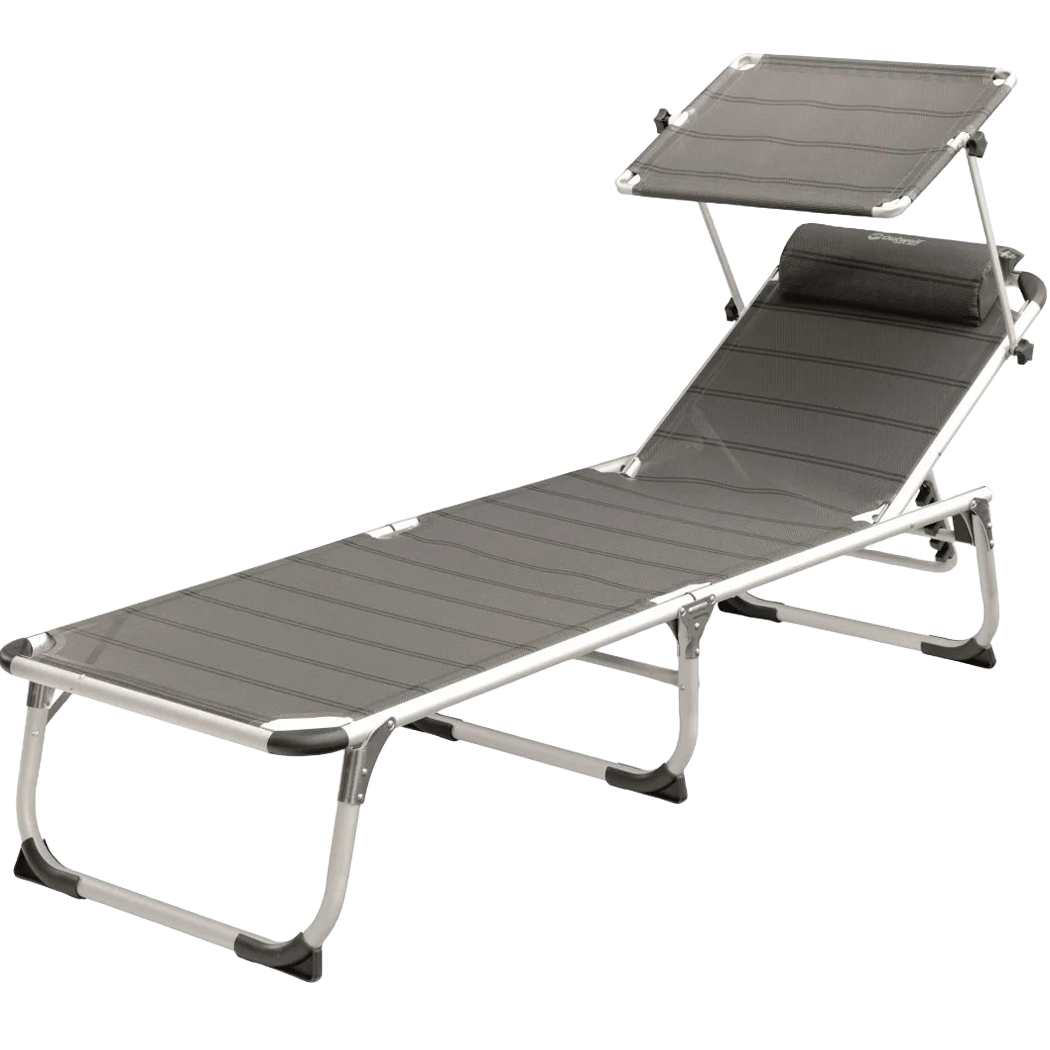 Outwell Victoria Ultra Konforlu Güneşlikli Alüminyum 5 Pozisyonlu Katlanır Şezlong Kampet