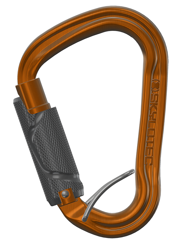 Skylotec Hms Double Tri Cb 2 0 Gri Turuncu 24 mm Double Trilock Alüminyum Karabina EN 362 EN 12275 UIAA 121
