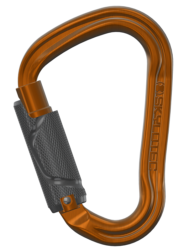 Skylotec Hms Double Tri 2 0 Gri Turuncu 24 mm Double Trilock Alüminyum Karabina EN 362 EN 12275 UIAA 121