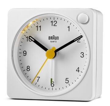 BRAUN BC02XW BEYAZ KLASİK SEYAHAT ANALAOG ALARMLI MASA SAATİ