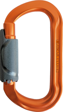 Skylotec Double O Tri 2 0 Gri Turuncu 20 mm Double Trilock Oval Alüminyum Karabina EN 362 EN 12275 UIAA 121