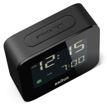 BRAUN BC08B SİYAH KLASİK SEYAHAT DİJİTAL ALARMLI MASA SAATi