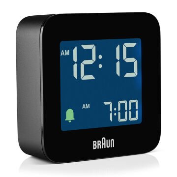 BRAUN BC08B SİYAH KLASİK SEYAHAT DİJİTAL ALARMLI MASA SAATi