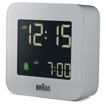 BRAUN BC08G GRİ KLASİK SEYAHAT DİJİTAL ALARMLI MASA SAATİ