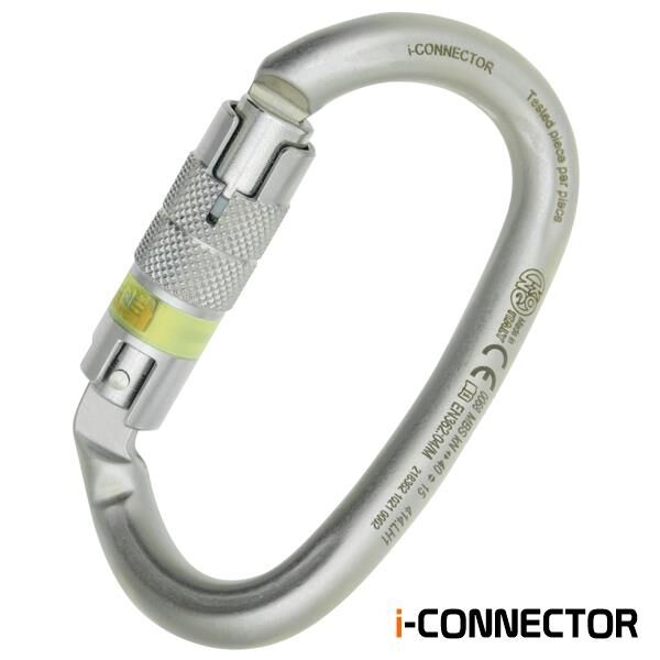Kong I-Ovalone DNA Lunar White Twist Lock Otomatik 2 Kilitli 40 kN Karbon Çelik Oval Karabina EN 362/M NFC 414LH1999KK