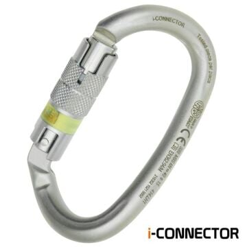 Kong I-Ovalone DNA Lunar White Twist Lock Otomatik 2 Kilitli 40 kN Karbon Çelik Oval Karabina EN 362/M NFC 414LH1999KK