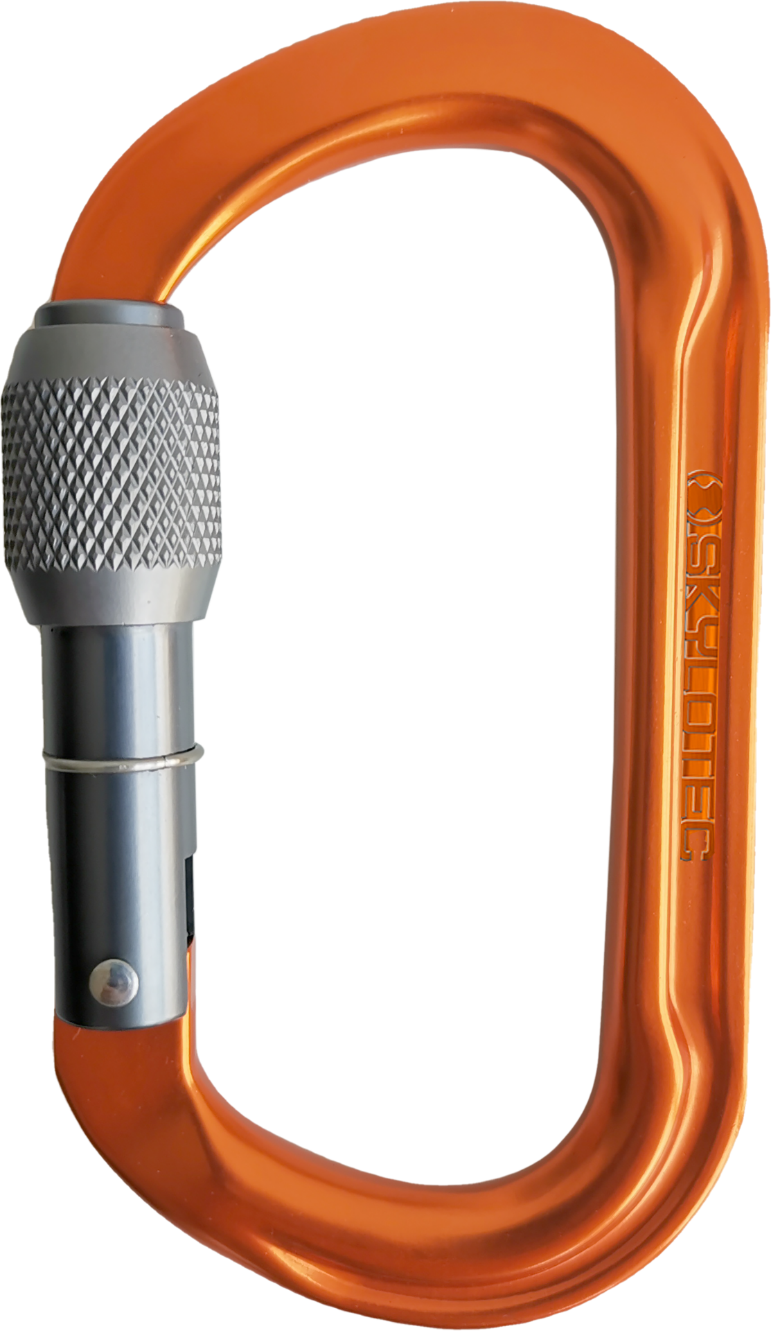 Skylotec Oval Screw 2 0 Gri Turuncu 20 mm Vidalı Kilitli Oval Alüminyum Karabina EN 362 EN 12275 UIAA 121
