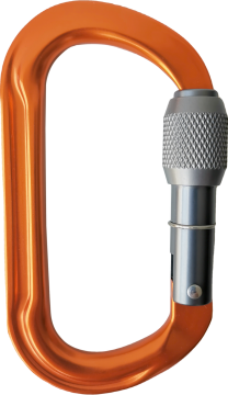 Skylotec Oval Screw 2 0 Gri Turuncu 20 mm Vidalı Kilitli Oval Alüminyum Karabina EN 362 EN 12275 UIAA 121