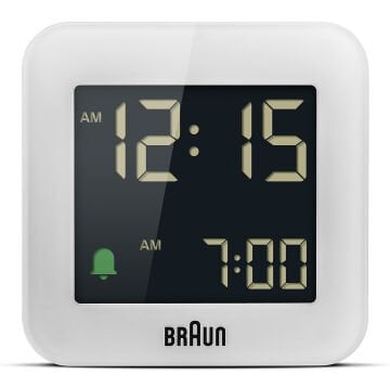 BRAUN BC08W BEYAZ KLASİK SEYAHAT DİJİTAL ALARMLI MASA SAATİ