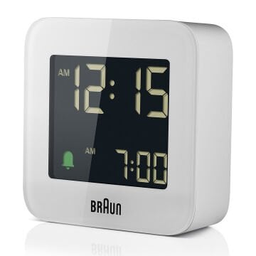 BRAUN BC08W BEYAZ KLASİK SEYAHAT DİJİTAL ALARMLI MASA SAATİ