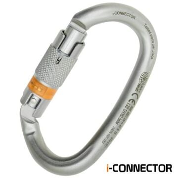 Kong I-Ovalone DNA Lunar White Auto Block Otomatik 3 Kilitli 40 kN Karbon Çelik Oval Karabina EN 362/M NFC 414LN1999KK