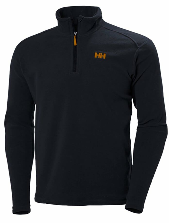 Helly Hansen Mount Fleece Half Zip Erkek Polar Graphite Blue Stripe 3X-Large