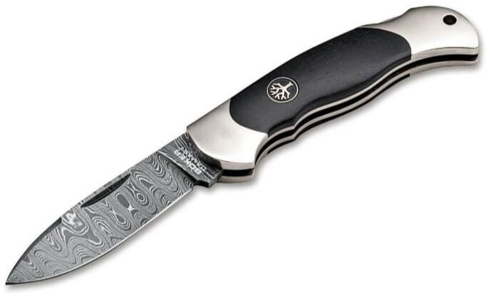 Böker Manufaktur Junior Scout Spearpoint Hornbeam Damascus Çakı