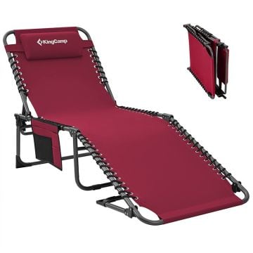 Kingcamp Berlin Classic Cot Kırmızı Şezlong