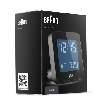 BRAUN BC09B SİYAH DİJİTAL ALARMLI MASA SAATİ
