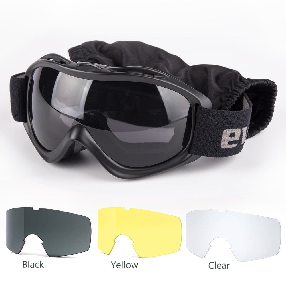 Evolite Ballistik Protector Goggle-Black MIL-PRF Balistik Gözlük