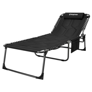 Kingcamp Bavaria Cozy Cot Siyah Şezlong