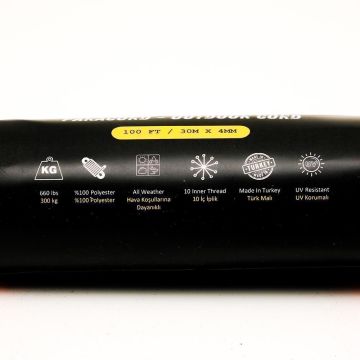 Ropes Polyester Paracord İp 4 mm Haki 30 Metre