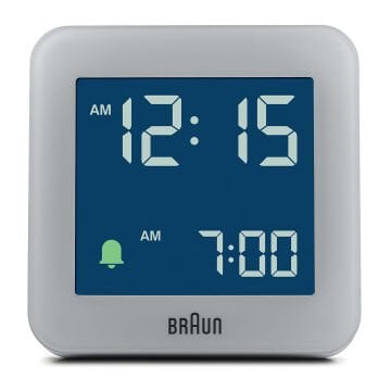 BRAUN BC09G GRİ DİJİTAL ALARMLI MASA SAATİ