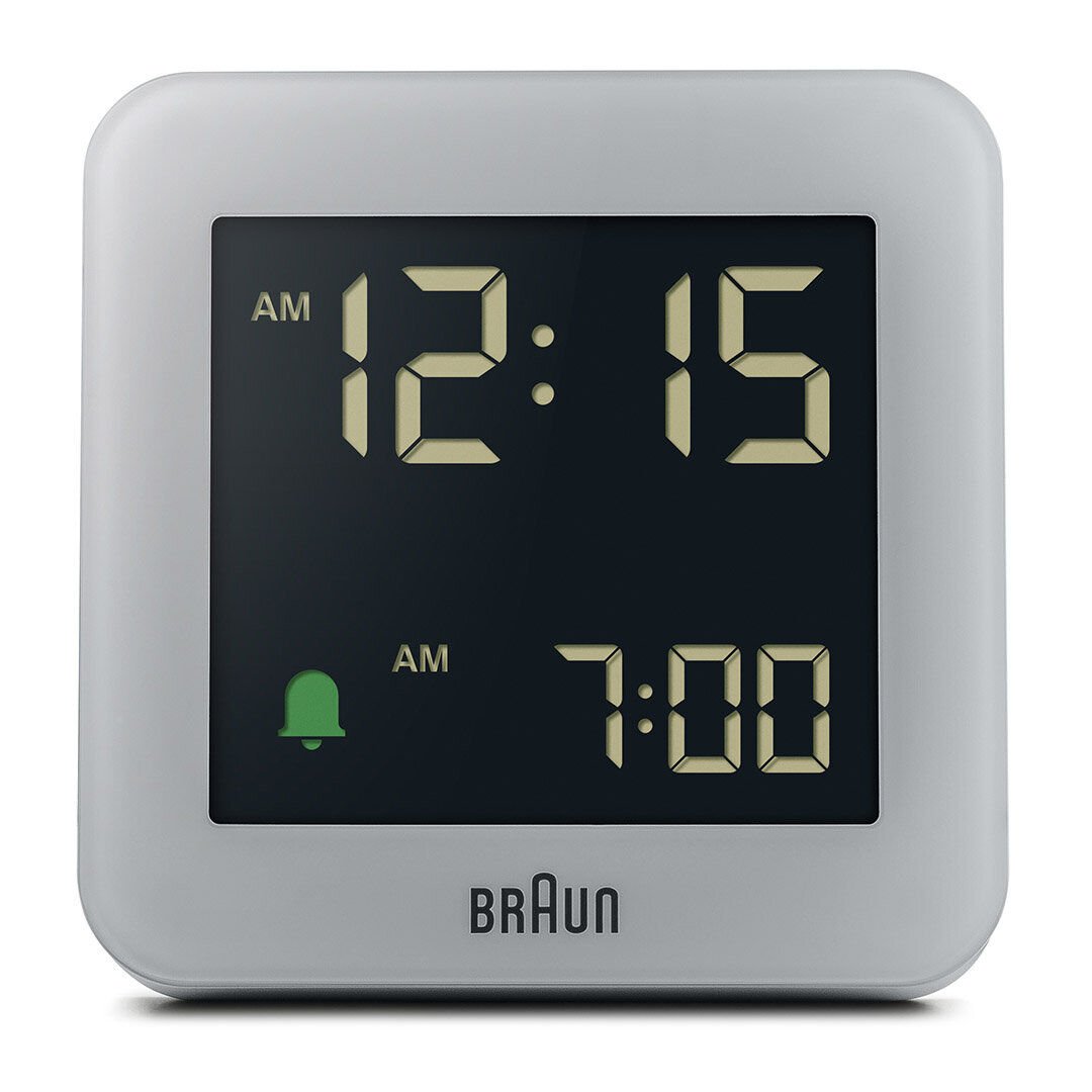 BRAUN BC09G GRİ DİJİTAL ALARMLI MASA SAATİ