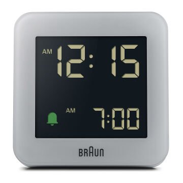 BRAUN BC09G GRİ DİJİTAL ALARMLI MASA SAATİ