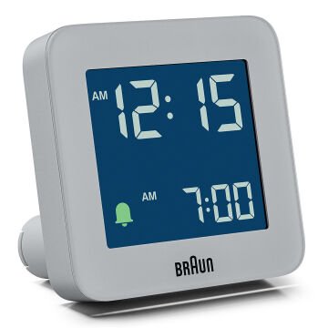 BRAUN BC09G GRİ DİJİTAL ALARMLI MASA SAATİ